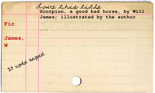 Catalog card for Scorpion, a good bad horse