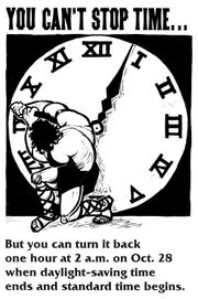 A 2001 public service announcement for the upcoming turning back of the clocks