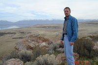 Me at Antelope Island with Mountains and Great Salt Lake