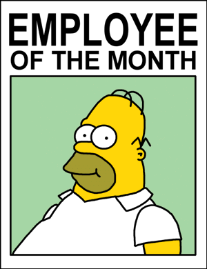 homer simpson employee of the month
