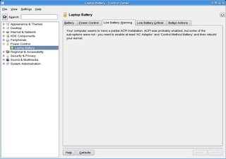 Battery Warning Disabled
