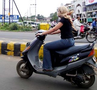 Bhopal girl on a two-wheller