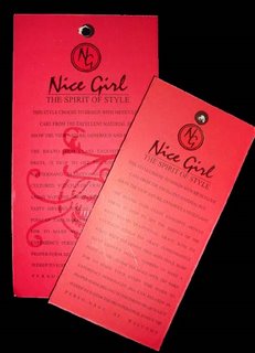 Nice Girl - clothing tag