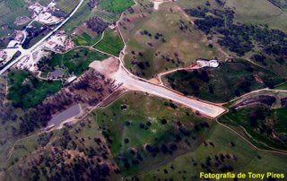 foto aérea do aeródromo de Ourique