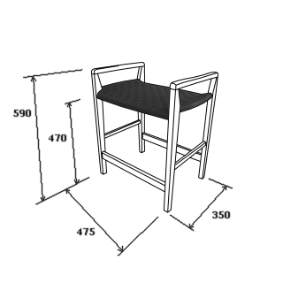 m-stool dimensions