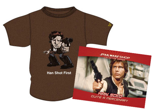starwars.com sells “Han shot first” t-shirt | Wade Rockett