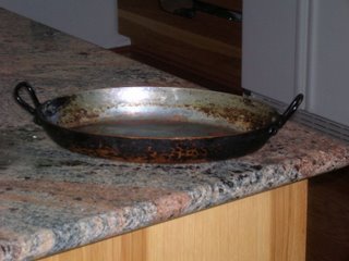 French copper pan