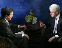 . © 2006 FOX News Network, LLC. All rights reserved. FNC, Sept. 22, 2006: Former President Bill Clinton responds to host Chris Wallace during a taping.