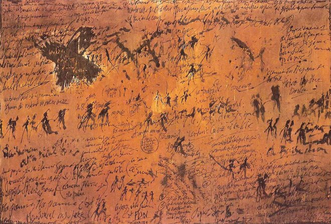 "Jazz en croix" 1,85m x 2,70m, 1999, mixed media on canvas