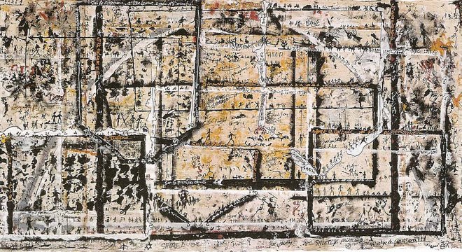 "Garonne" 1,80m x 3,40m, 2001, mixed media on canvas