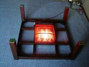 Heating element under the kotatsu frame