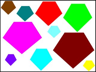 The Colored Pentagons