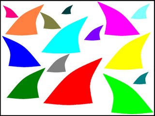 The Colored Shark Fins