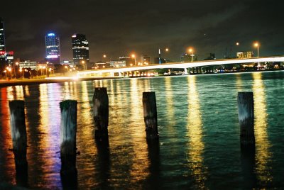 Perth waterfront at night