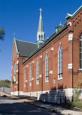 Saint Agatha Roman Catholic Church, in Saint Louis, Missouri - exterior side