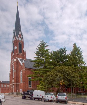 Exterior of Saints Peter and Paul Church, in Waterloo, Illinois