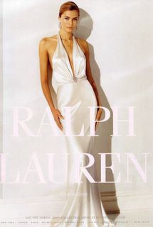 Valentina Zeliaeva in a white Ralph Lauren dress