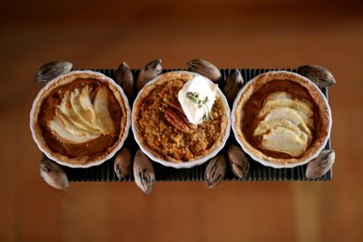 photograph picture of Toffee Apple Tart and Maple Syrup and Pecan Tart