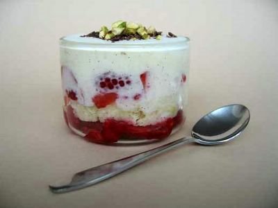 photograph picture  tipsy cake trifle from sweet pleasure for St George's Day What's For Pud