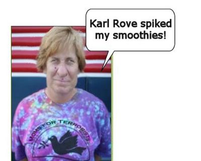 Moonbat Cindy Sheehan suffering from smoothie addiction