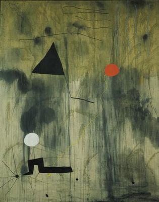 The Birth of the World. Montroig - late summer-fall 1925, Oil on canvas, 8 2 3/4 x 6 6 3/4 (250.8 x 200 cm), The Museum of Modern Art, New York, Joan Miró, Surrealismo