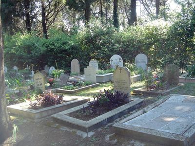 sir ronald holmes' grave, british cemetery, corfu, greece