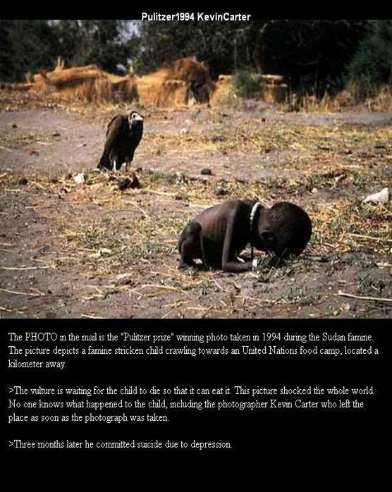 Kevin Carter (1960-1994) was a South African photojournalist and