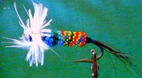  Beaded fish fly lure, by Eric Keast.