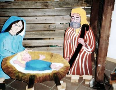 Romantic nativity scene
