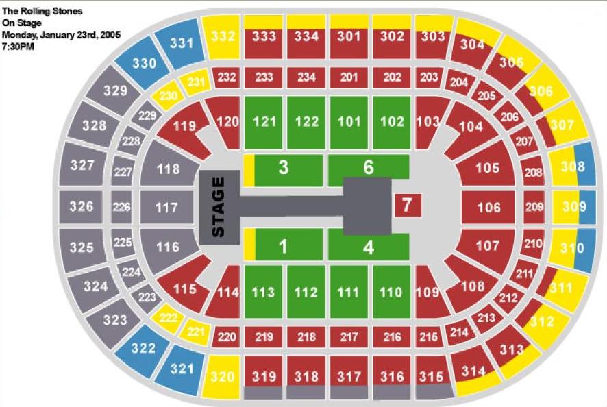 Rolling Stones United Center Seating Chart
