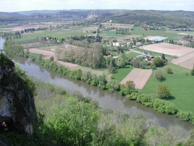 Panoramic view of the Dordogne River from Domme