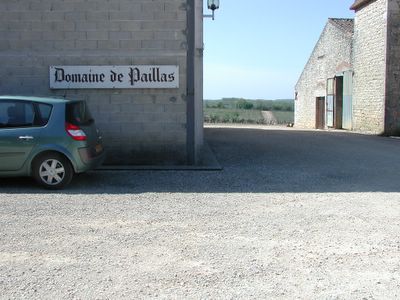 Part of our car on the estate of Domaine de Paillas