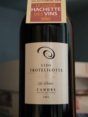 Clos Troteligotte (La Perdrix) 2002 from Domaine du Cap Blanc