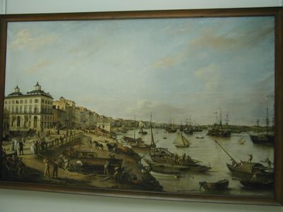 Vue d une partie du port et des quais de Bordeaux (1806) by Pierre Lacour Pere