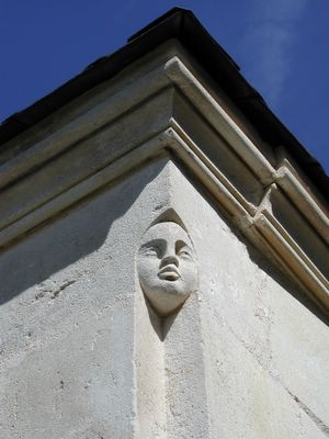 Detail on the church in Lagamas