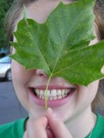 Bethany with leaf