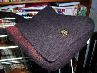 Felted knitted bag