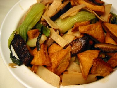 Braised Chinese Mushrooms and Tofu