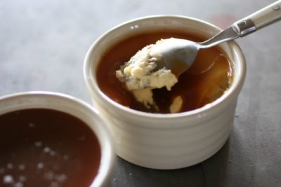 Chevre Cheesecake Pots with Caramel and Fleur de Sel Recipe