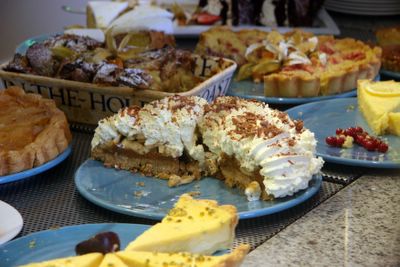 photograph picture of massive desserts like banoffi pie in the Avoca Cafe at Powerscourt House, Enniskerry, Wicklow, Ireland