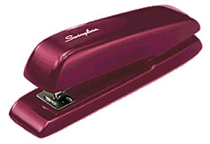 but then, they switched from the Swingline to the Boston stapler, but I kept my Swingline stapler because it didn't bind up as much, and I kept the staples for the Swingline stapler and it's not okay because if they take my stapler then I'll set the building on fire...