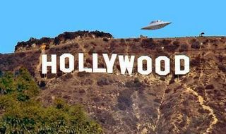 Saucer Over Hollywood Sign