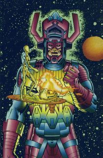 Galactus The Devourer with the Silver Surfer and Nova