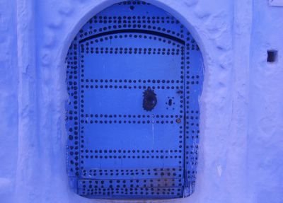 Blue door in Chaouen, Morocco