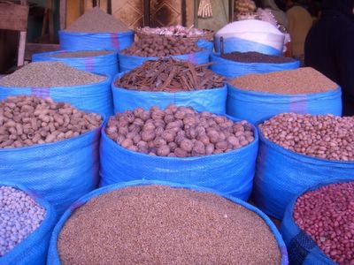 Food souk in Meknes, Morocco