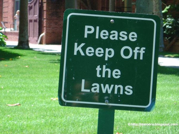 Please Keep Off the Lawns