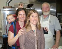 Leo, Isa, Jube and Jerry in the Chatter Creek kitchen 