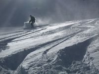 Snowboarding on Powder Snow at Chatter Creek