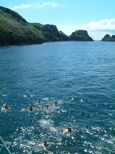 Swimming off Barclays Bank
