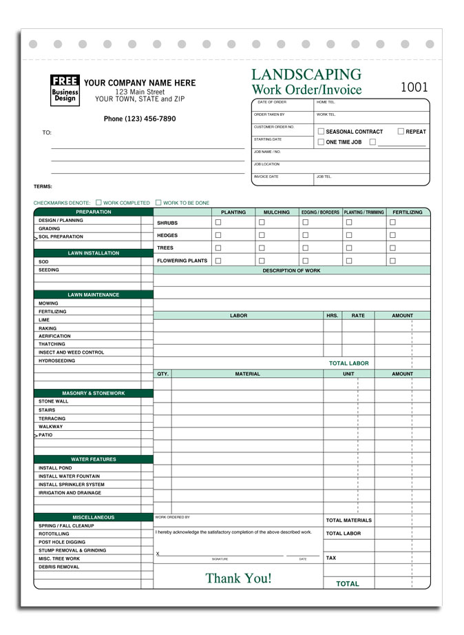 Tree Removal Estimate Form Template